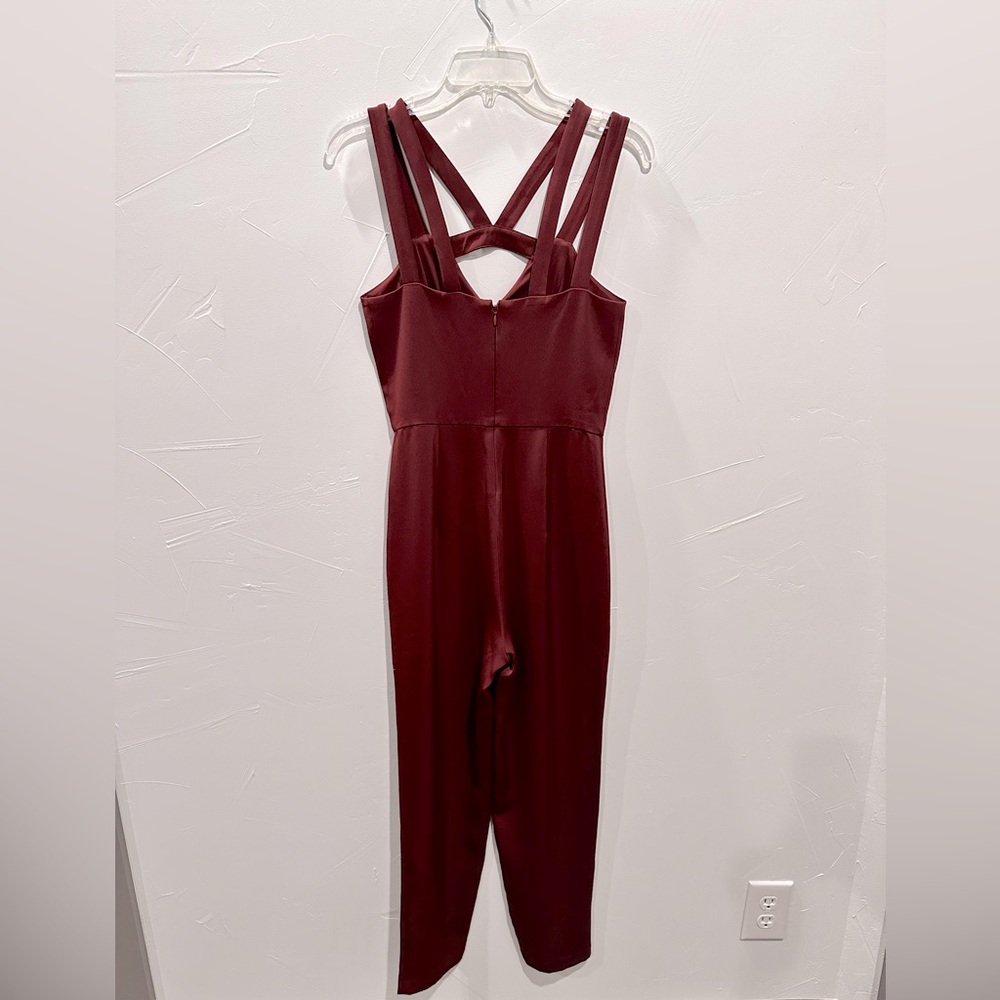 Express Maroon Sleeveless Jumpsuit Sz 2